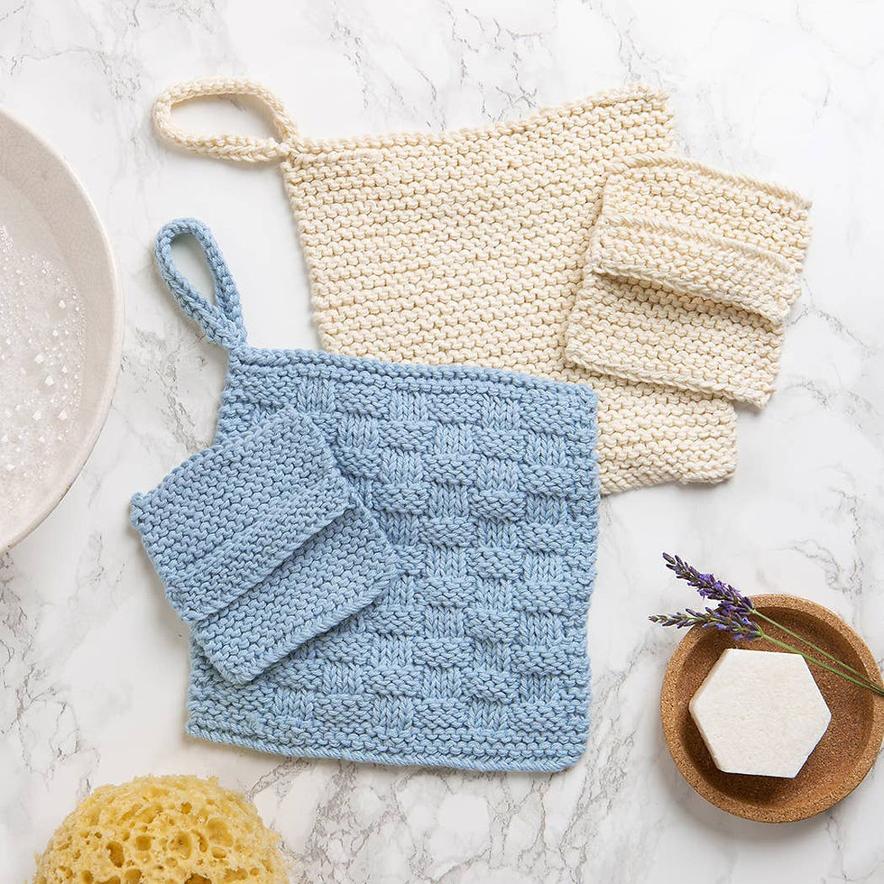 Thumbnail: Face Cloth and Scrub Pad Beginner Knitting Kit