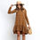 Thumbnail: Polka Dot Chiffon Long Sleeve Dress