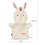 Miniature : Gant de toilette bébé en forme de lama crème, en tissu doux et absorbant, idéal pour le bain et l'éveil, vue de face