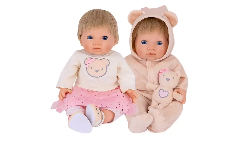 Tiny Treasures Baby Doll Teddy Bumper Outfit Set