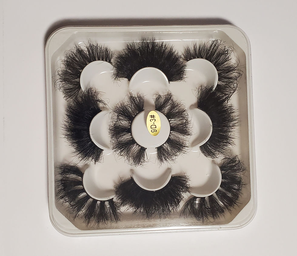 Thumbnail: Criss-Cross Wispy 3D Mink Lashes (9D-03#)