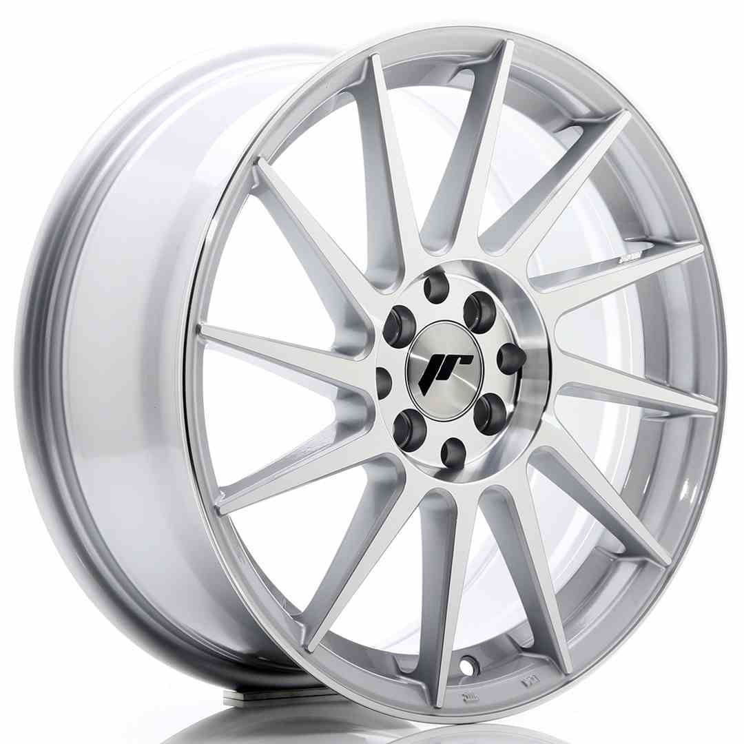JAPAN RACING JR22 17X7 4/100|4/114.3 ET35 CB73.1 SILVER & POLISHED (20)
