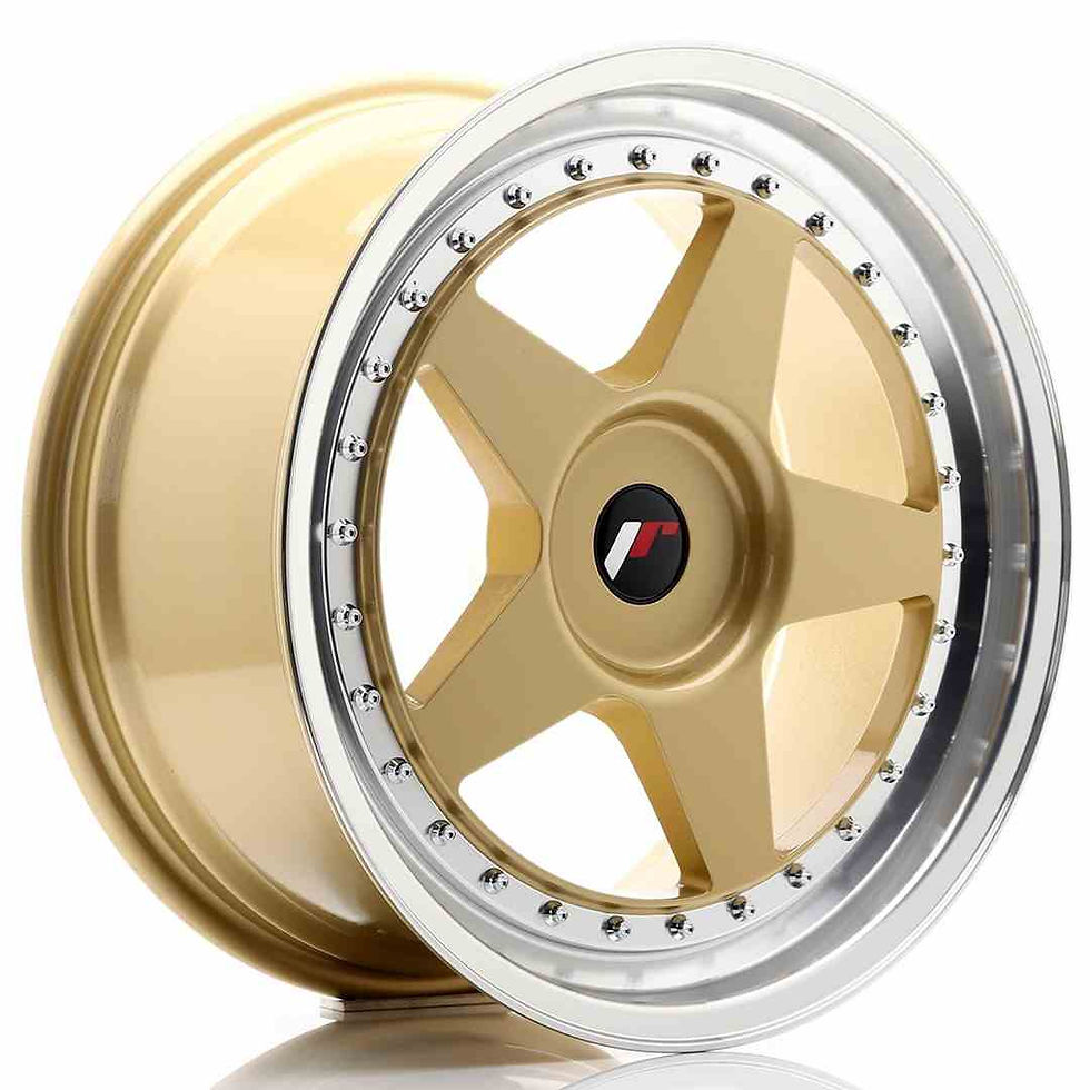 JAPAN RACING JR6 18X8.5 BLANK ETXX CB74.1 GOLD & POLISHED (5)