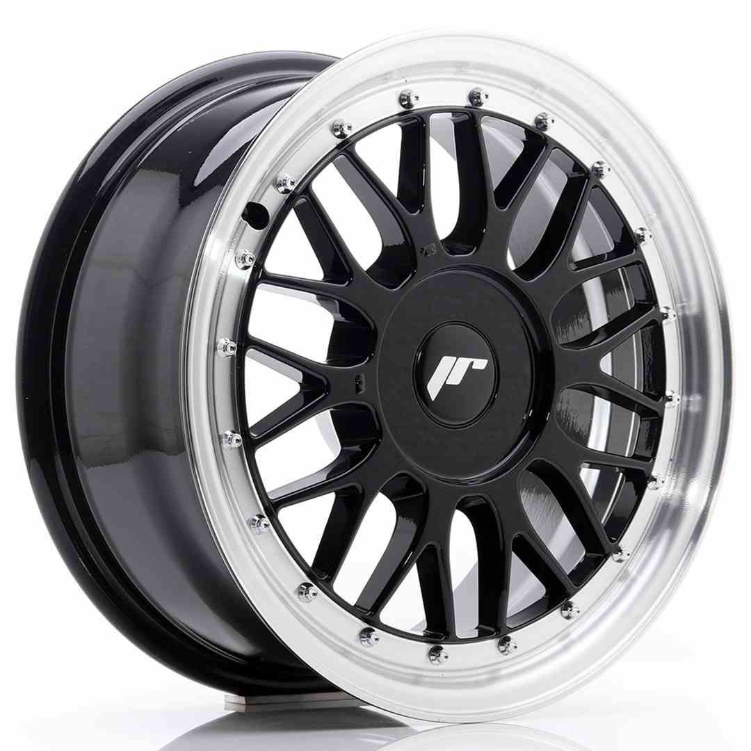 JAPAN RACING JR23 16X7 BLANK ETXX CB67.1 BLACK & POLISHED (13)