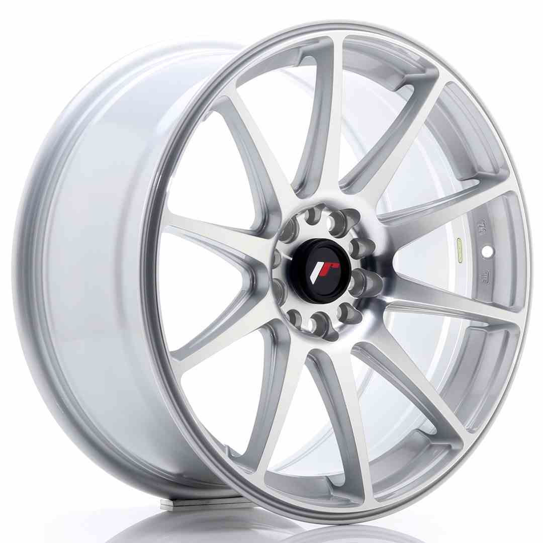 JAPAN RACING JR11 18X8.5 5/112|5/114.3 ET40 CB74.1 SILVER & POLISHED (20)