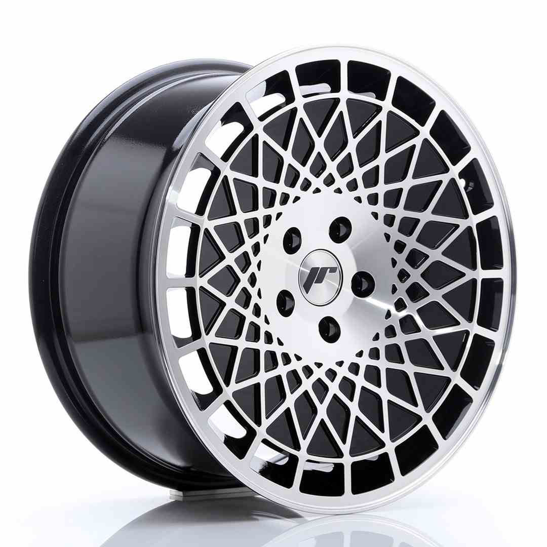 JAPAN RACING JR14 18X8.5 5/114.3 ET40 CB74.1 BLACK & POLISHED (1)