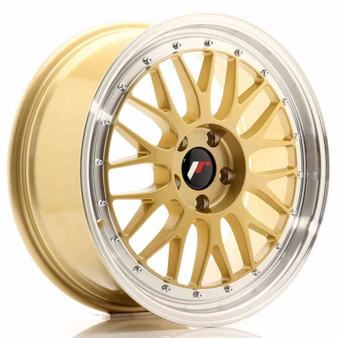 JAPAN RACING JR23 18X8 5/112 ET40 CB66.6 GOLD & POLISHED (2)