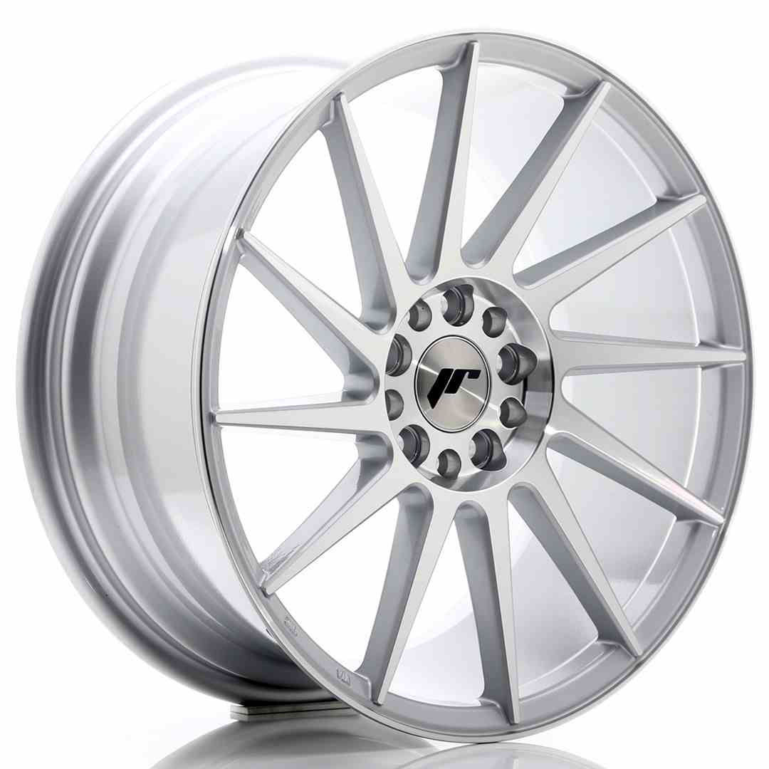 JAPAN RACING JR22 18X8.5 5/112|5/114.3 ET40 CB74.1 SILVER & POLISHED (20)