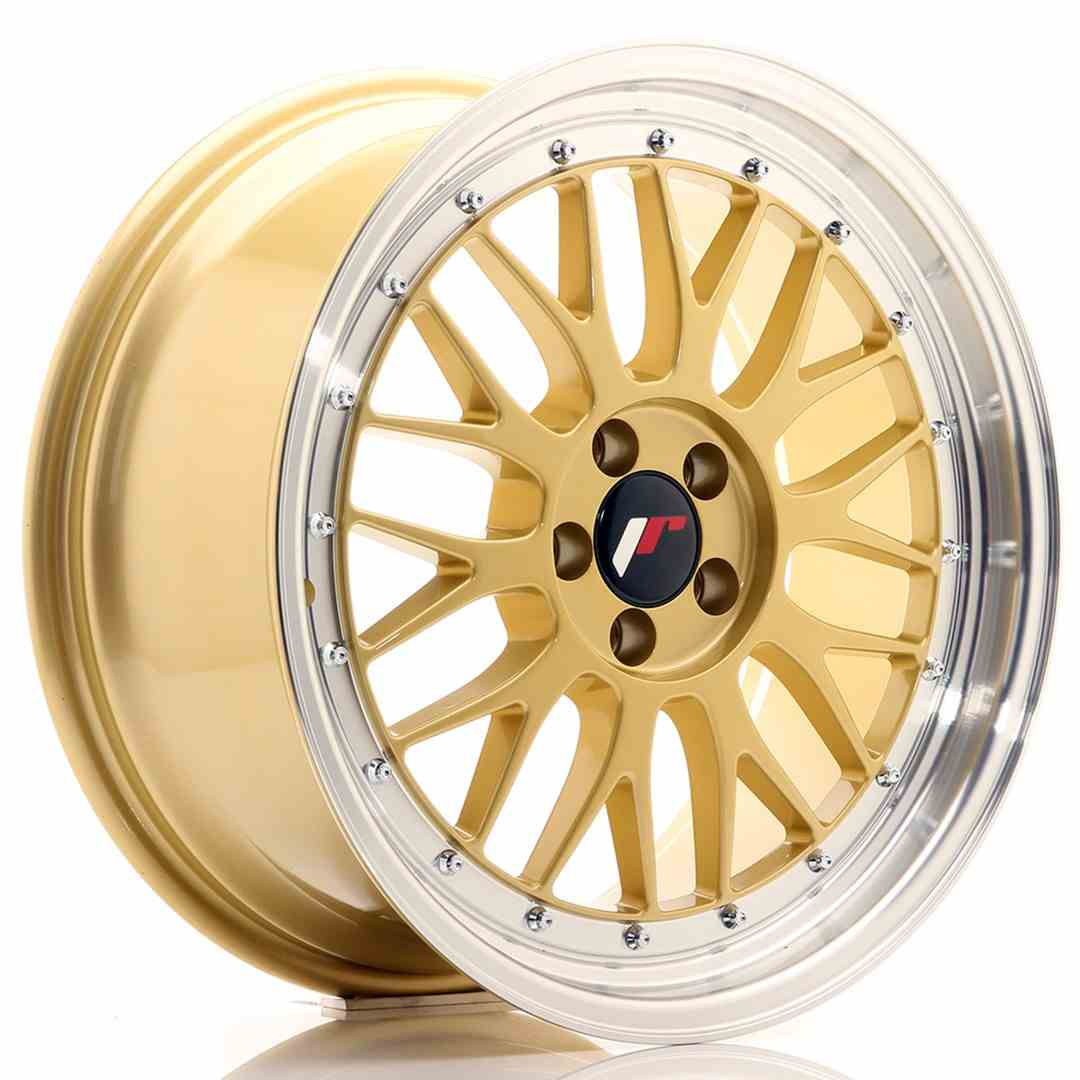 JAPAN RACING JR23 18X8.5 5/120 ET35 CB74.1 GOLD & POLISHED (8)
