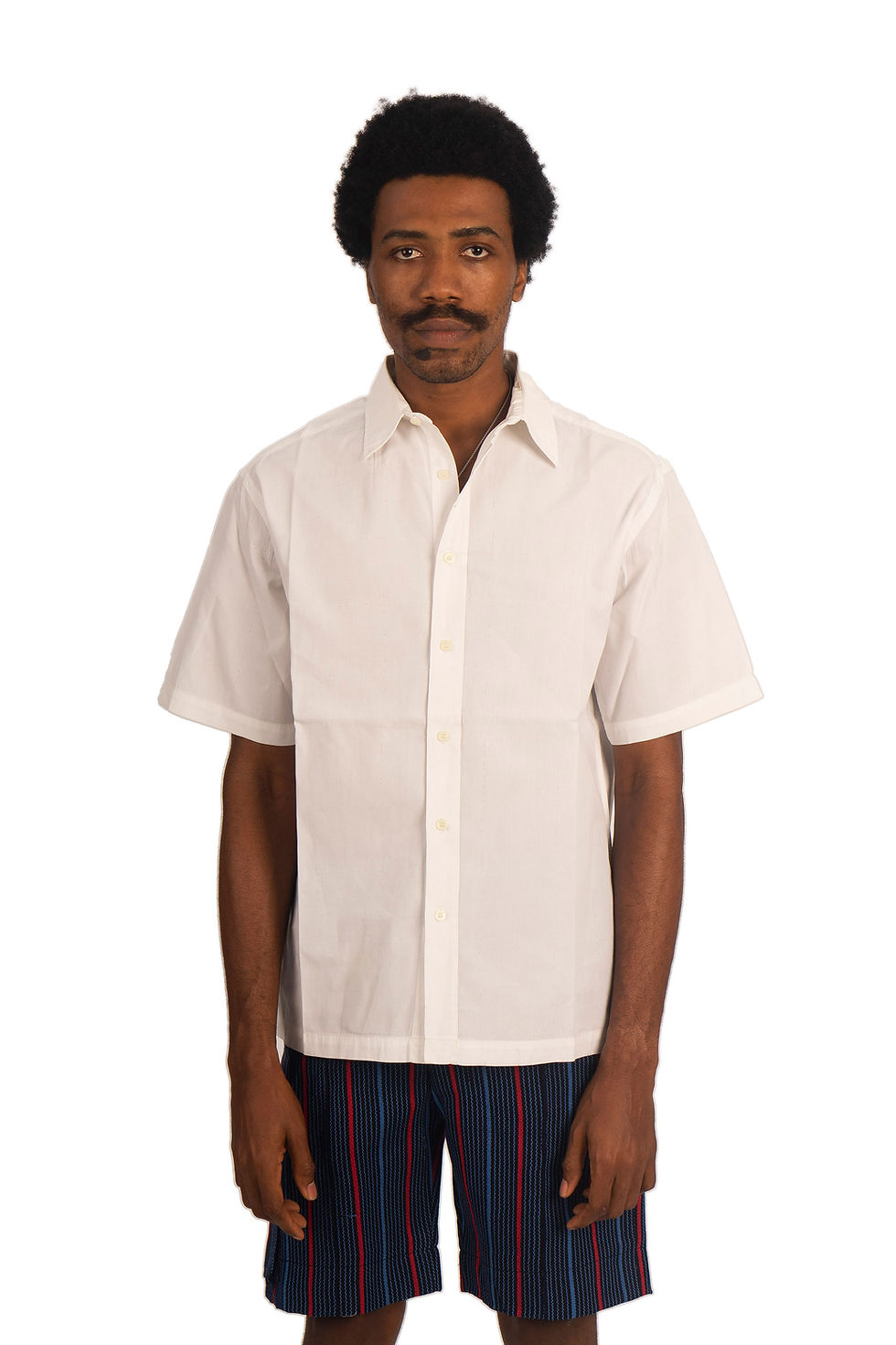 Thumbnail: Men's Summer Blue Aso oke Shorts