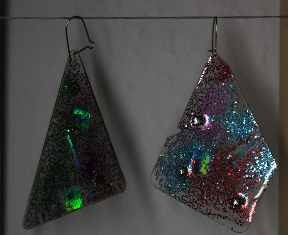 Miniature : Boucles d'oreilles pendentif "Sparkles Light"