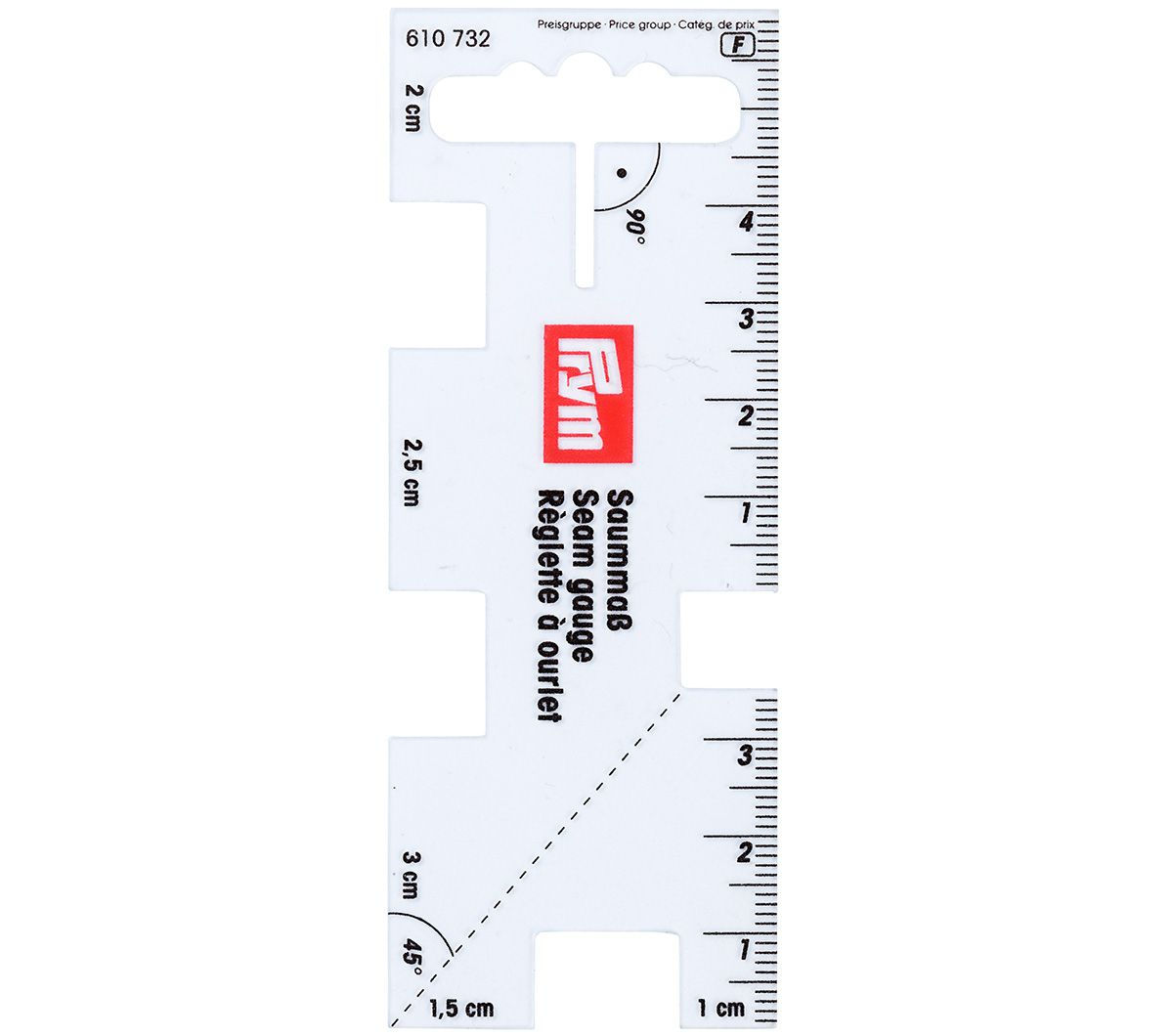 Réglette à ourlets en plastique transparent I Prym