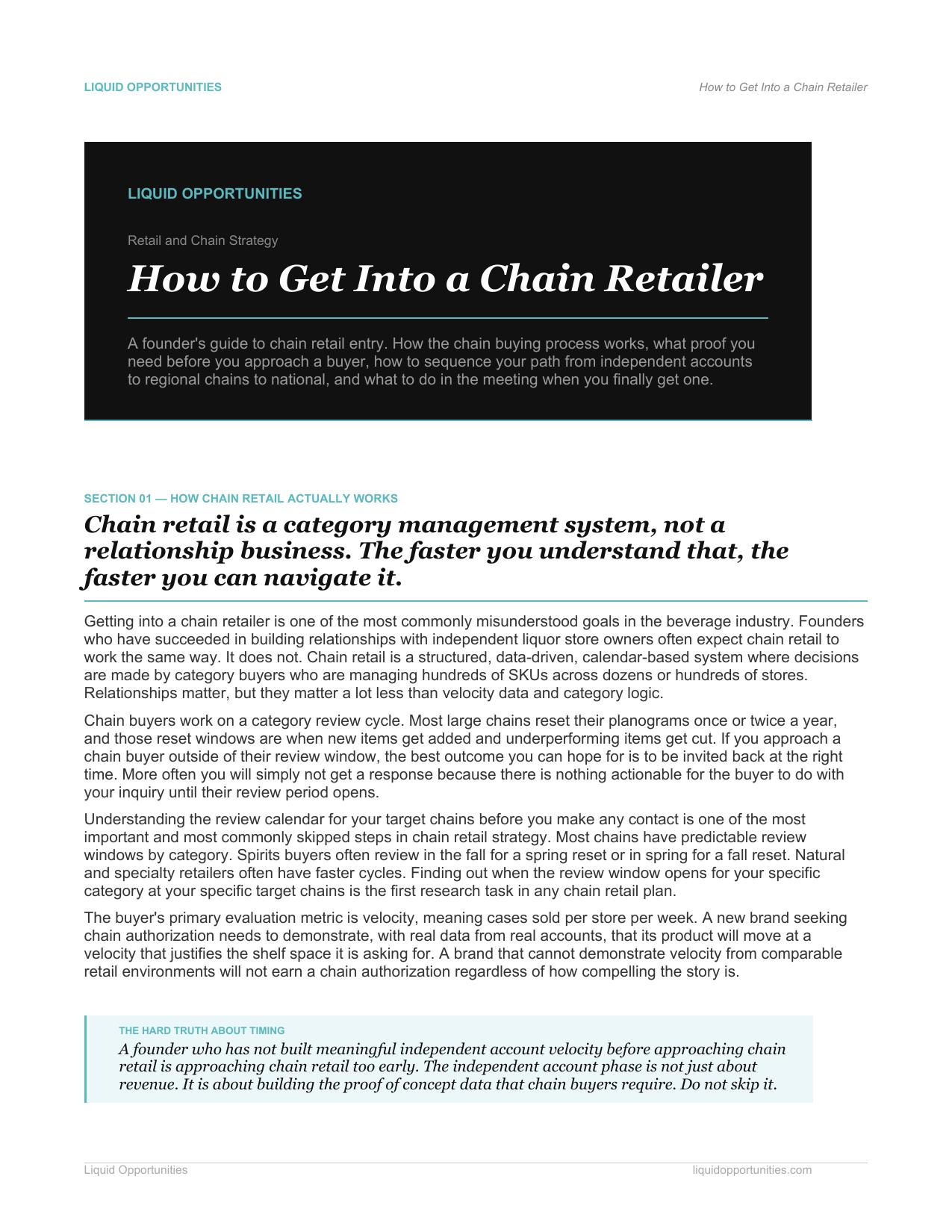 How to Get Into a Chain Retailer