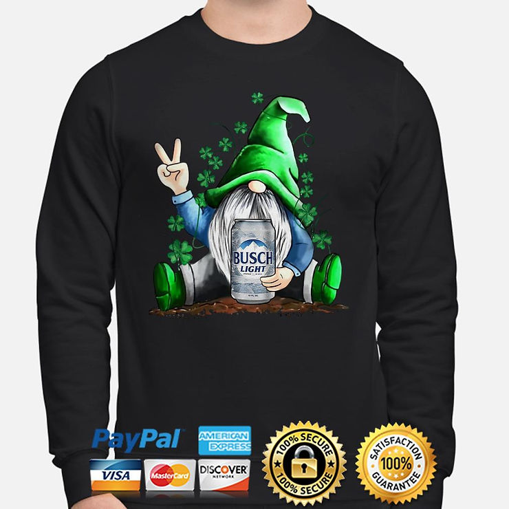 Irish Gnome hug Busch Light beer St Patricks Day shirt