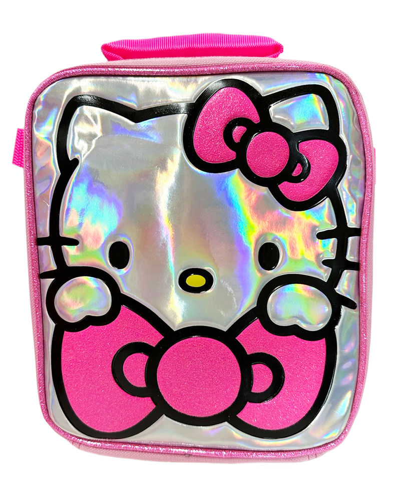 Thumbnail: Hello Kitty Metallic  Laptop 16 Inch Backpack with Detachable Lunch Bag