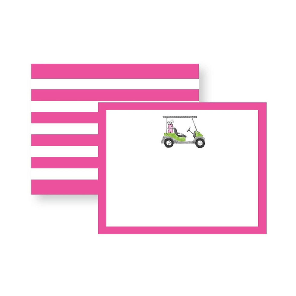 GOLF CART FLAT NOTECARDS