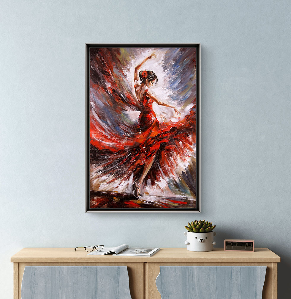 Thumbnail: La Cascada Sangria-  Limited Edition Hand-Embellished Canvas 24" x 36"