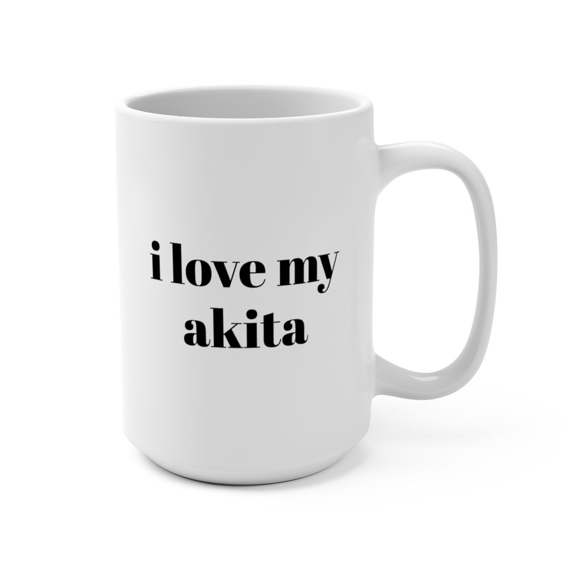 Mug 15oz TOP DOG COLLECTION I love my Akita by Eric Waugh