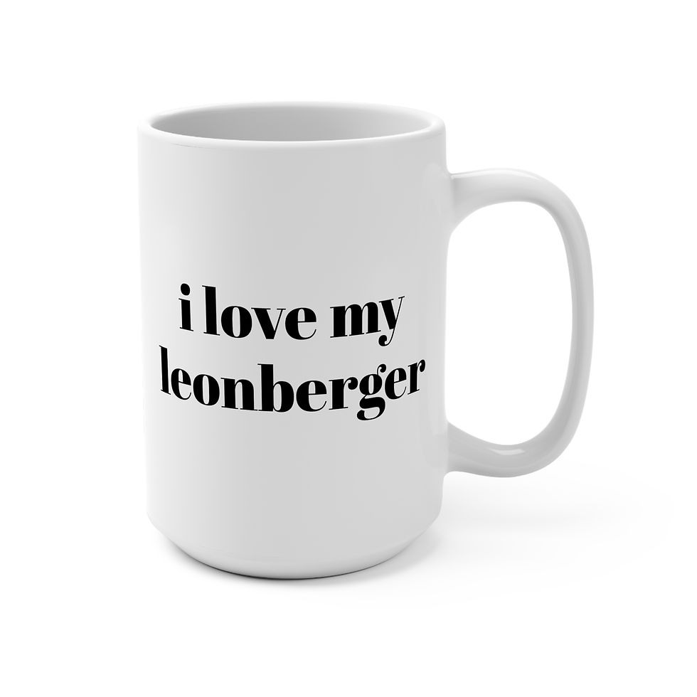 Mug 15oz TOP DOG COLLECTION I love my Leonberger by Eric Waugh