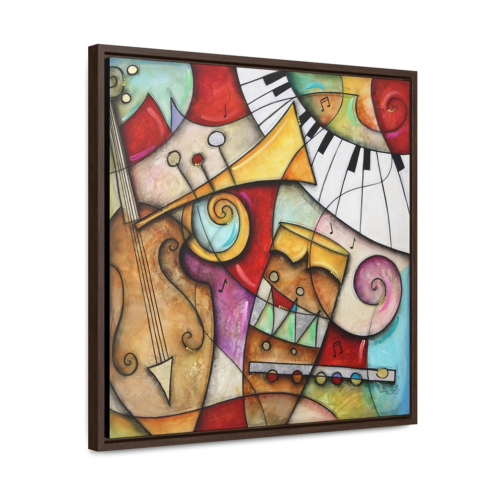 Thumbnail: Jazz Makers 2 (Trumpet) by Eric Waugh Gallery Canvas Wrap framed