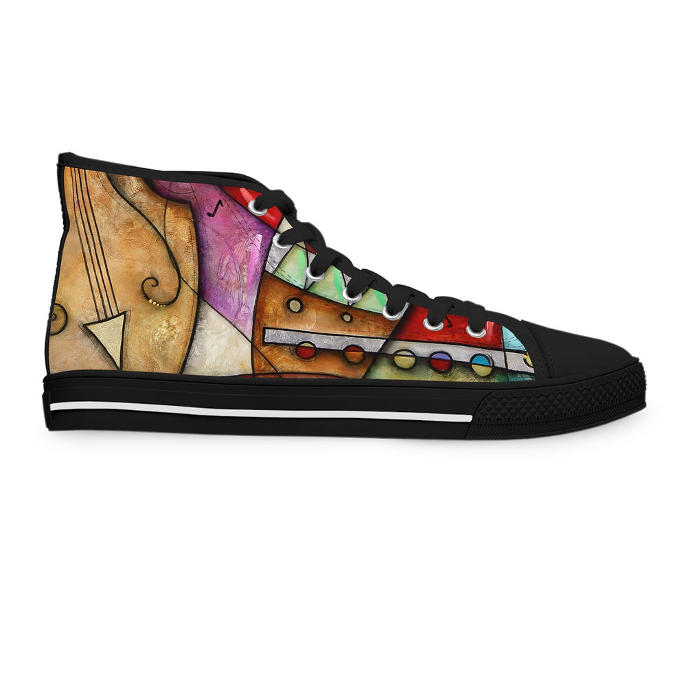Thumbnail: Women's High Top Sneakers "Music Makers" by Eric Waugh