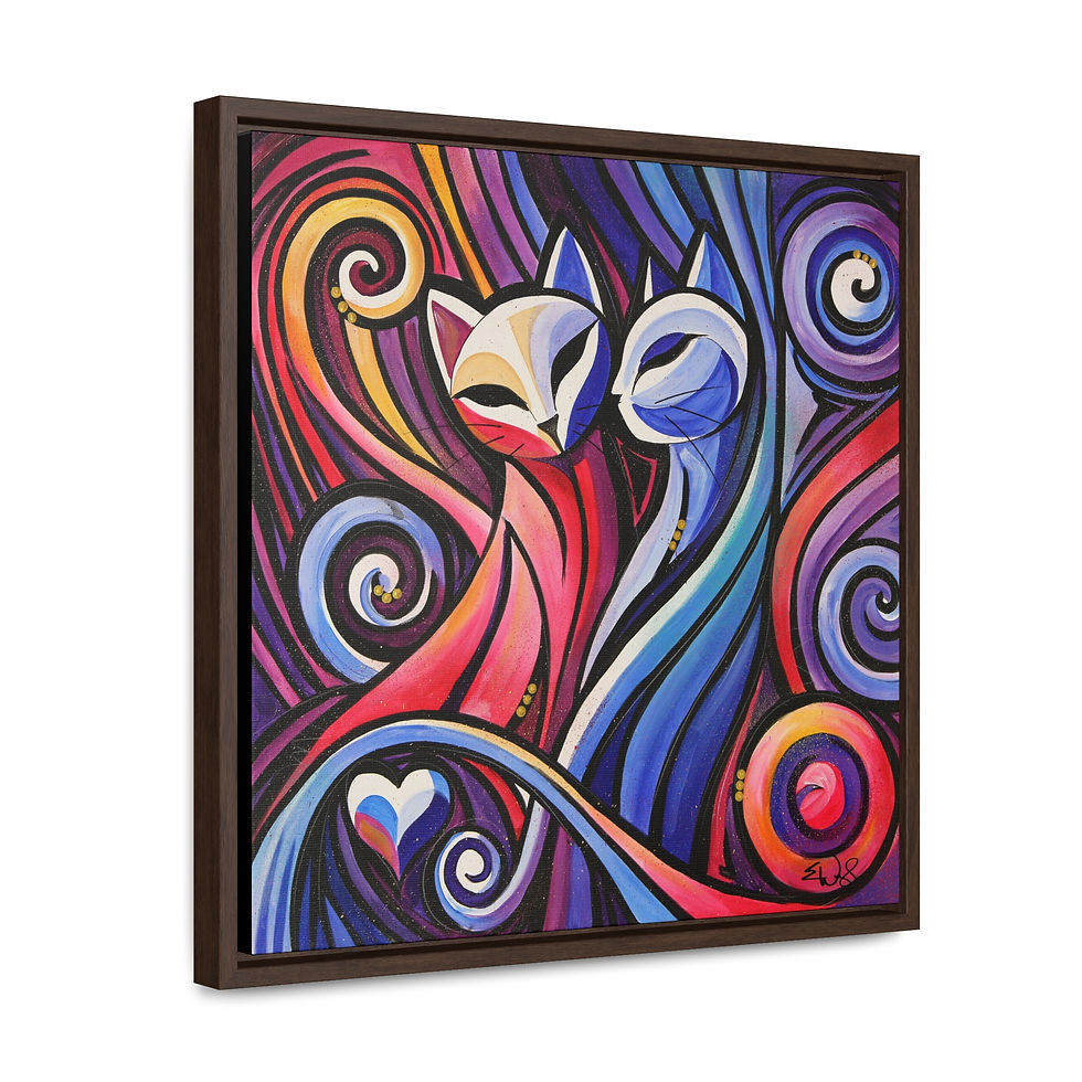 Thumbnail: Sassy Cats by Eric Waugh. Gallery Canvas Wrap framed