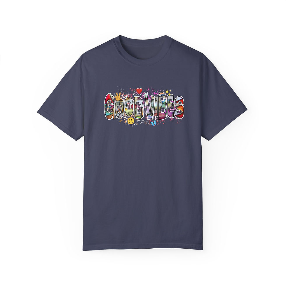 Thumbnail: Unisex Garment-Dyed T-shirt GOOD VIBES by Eric Waugh