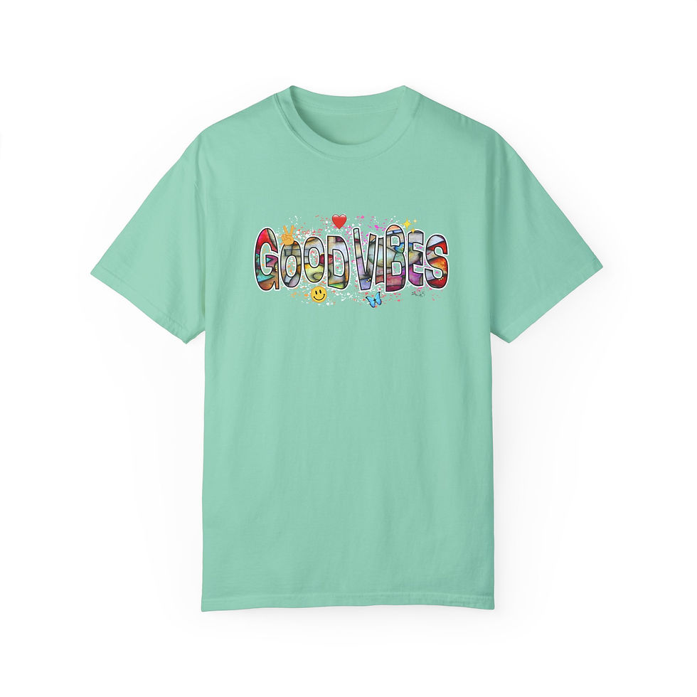 Thumbnail: Unisex Garment-Dyed T-shirt GOOD VIBES by Eric Waugh