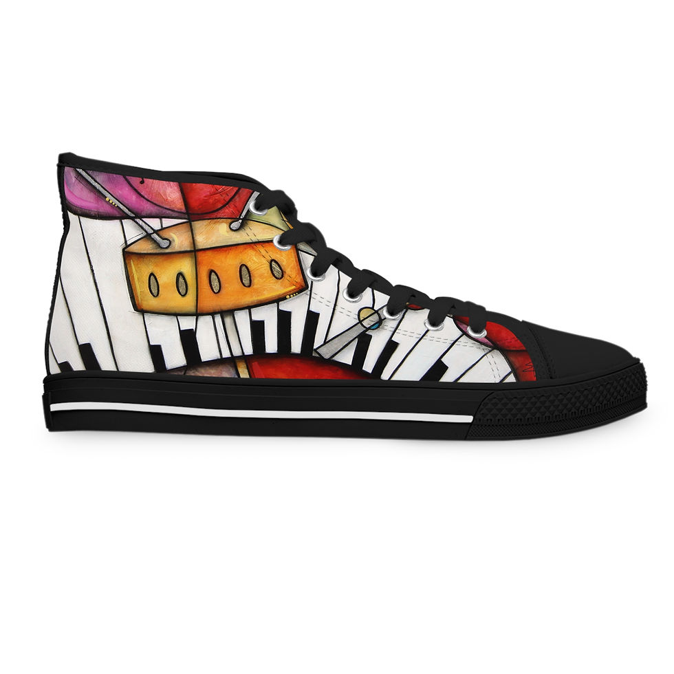 Thumbnail: Women's High Top Sneakers "Music Makers" by Eric Waugh