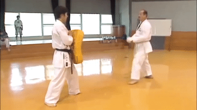 Feint punch shift mae-geri