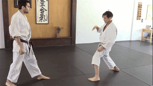 Entering sweep takedown