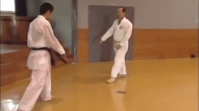 Retreating ura-mawashi-geri