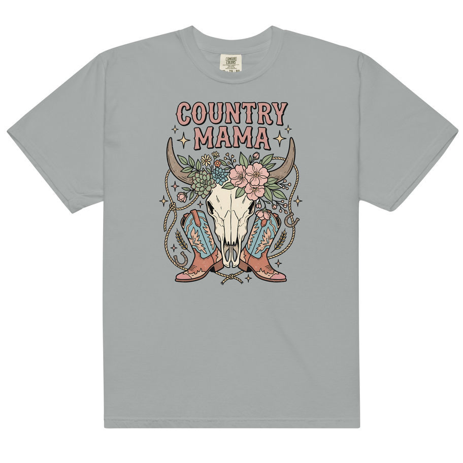 country mama heavyweight t shirt women