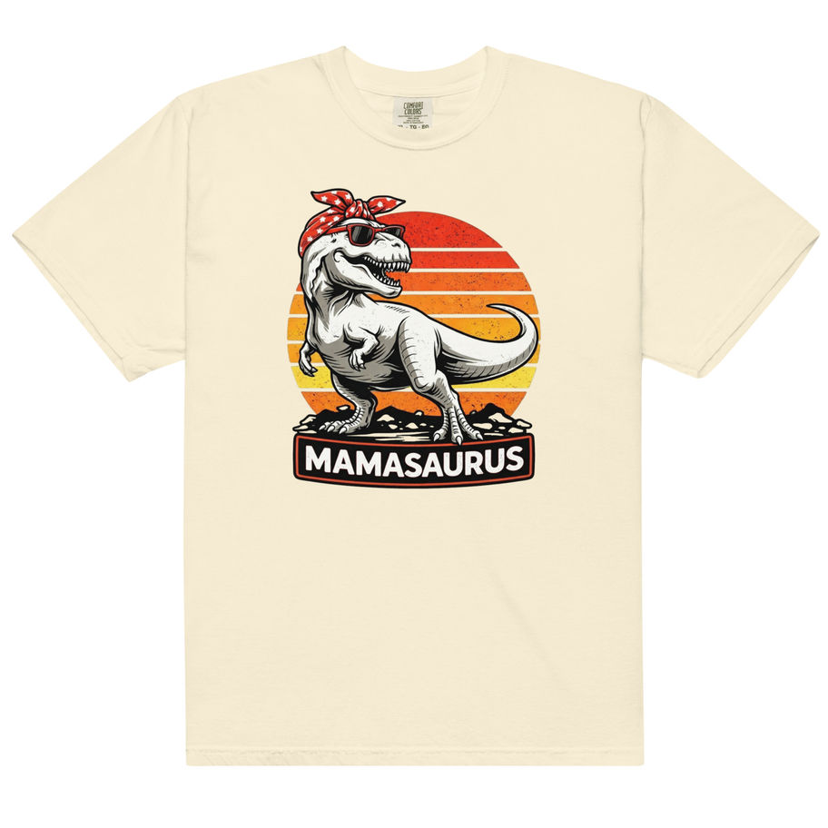 Mamasaurus Heavyweight T-Shirt | Funny Mom Dinosaur Tee