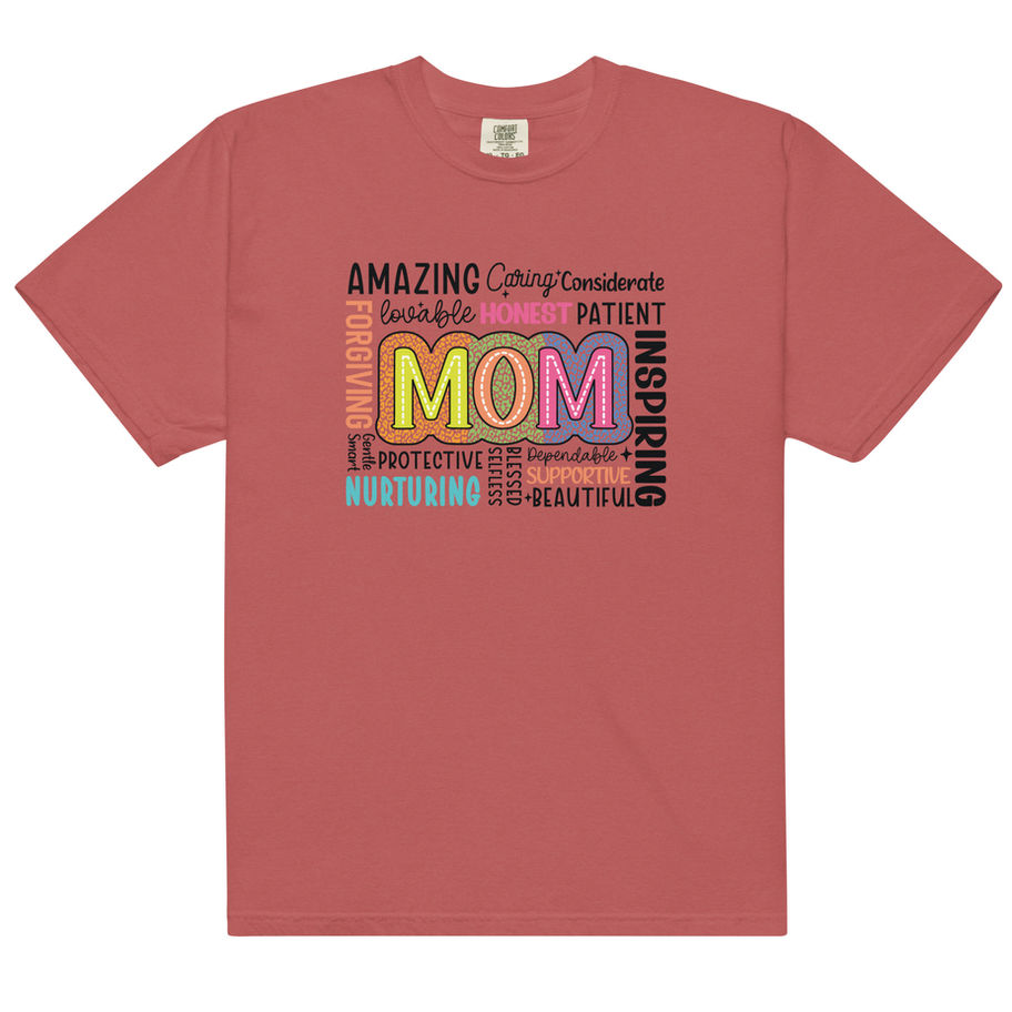 amazing mom heavyweight t shirt cute motherhood graphic tee