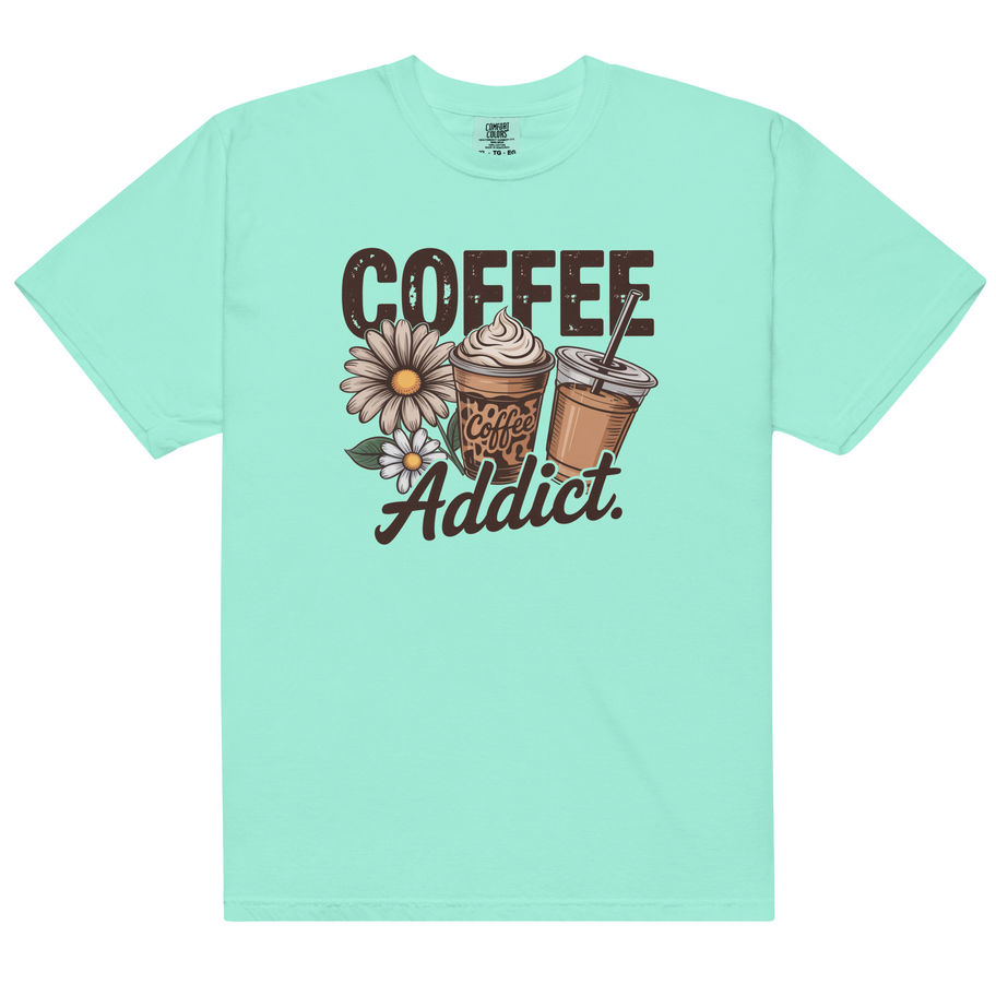 coffee addict t shirt funny quote