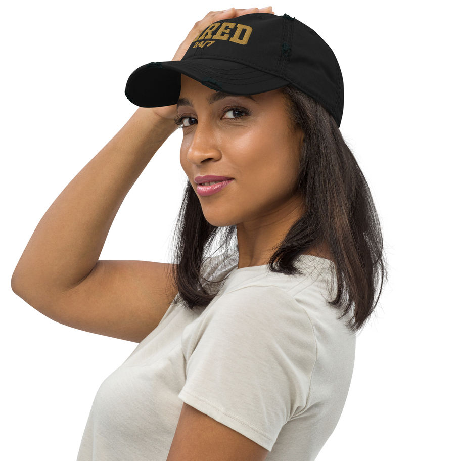 Tired 24/7 Distressed Dad Hat