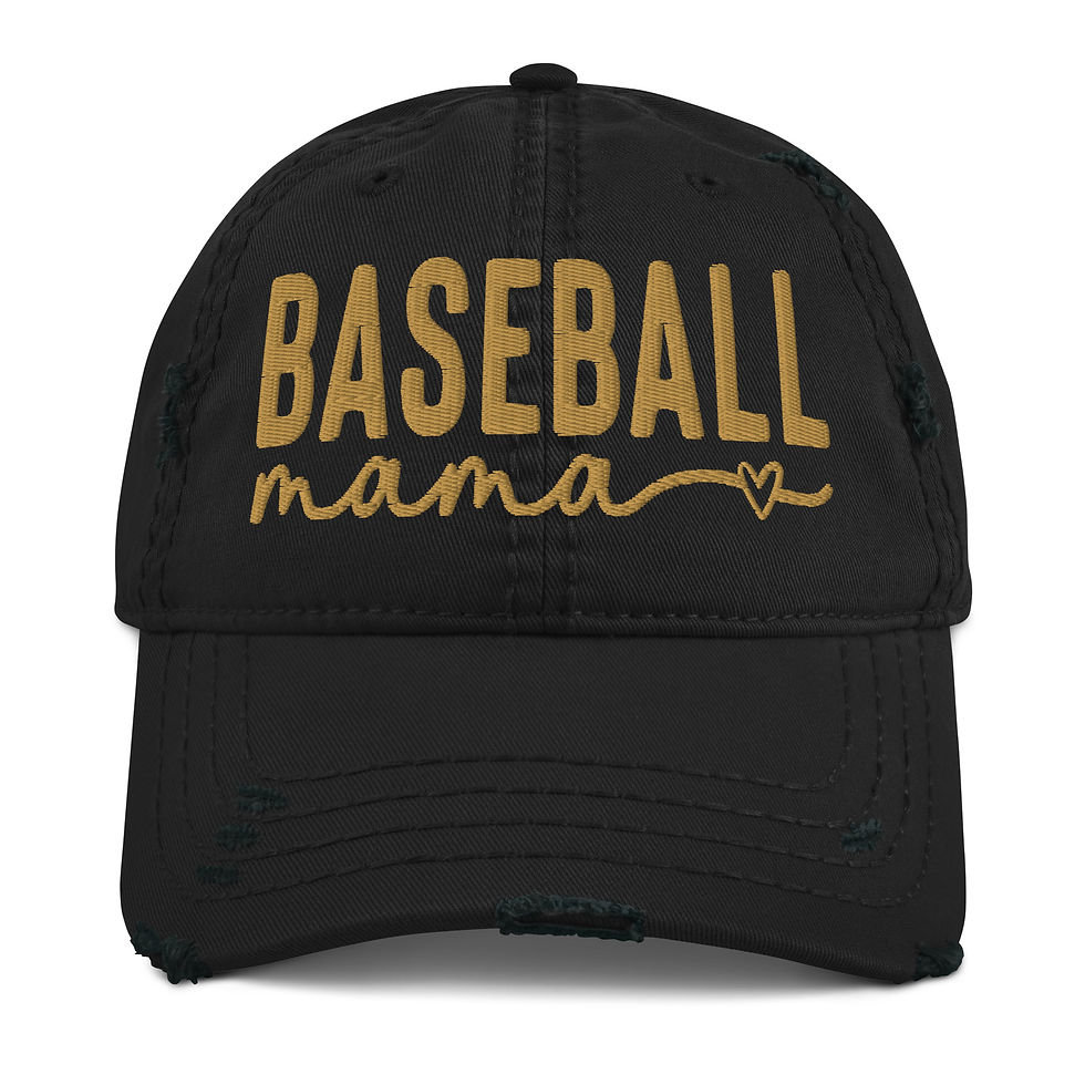 Distressed “Baseball Mom” Dad Hat | Embroidered Vintage Cap