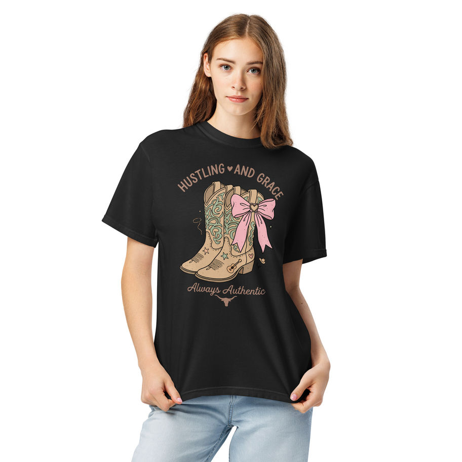 Hustling and Grace Always Authentic Heavyweight T-Shirt