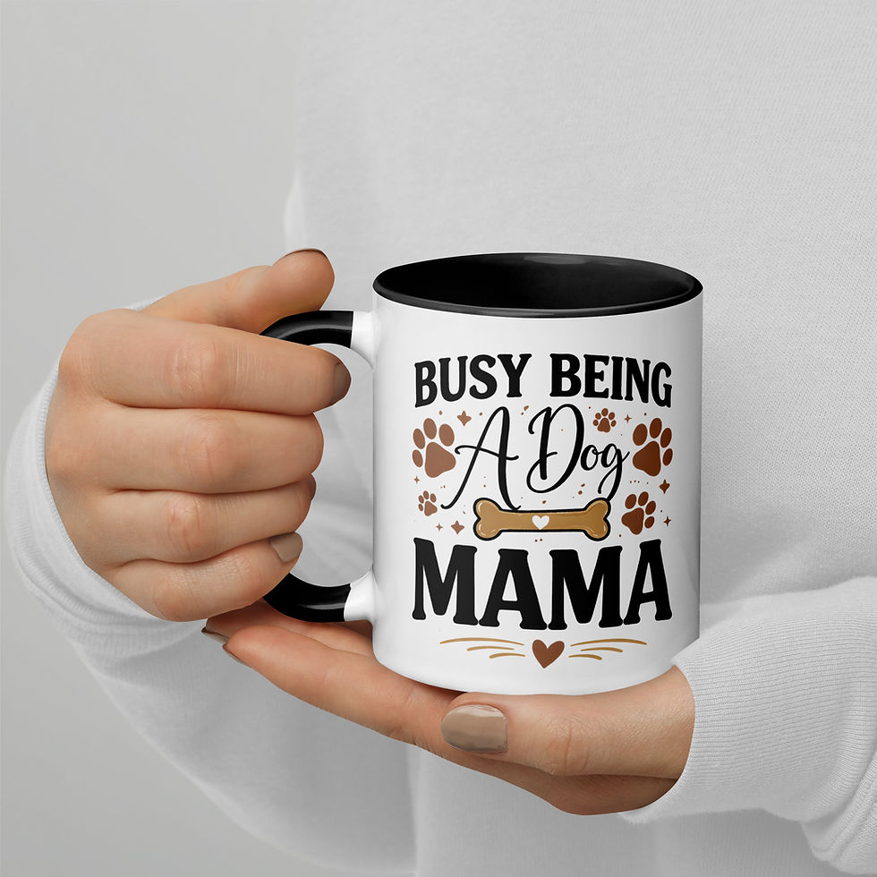 Busy Being a Dog Mama Ceramic Mug | Color Inside Pet Lover Cup