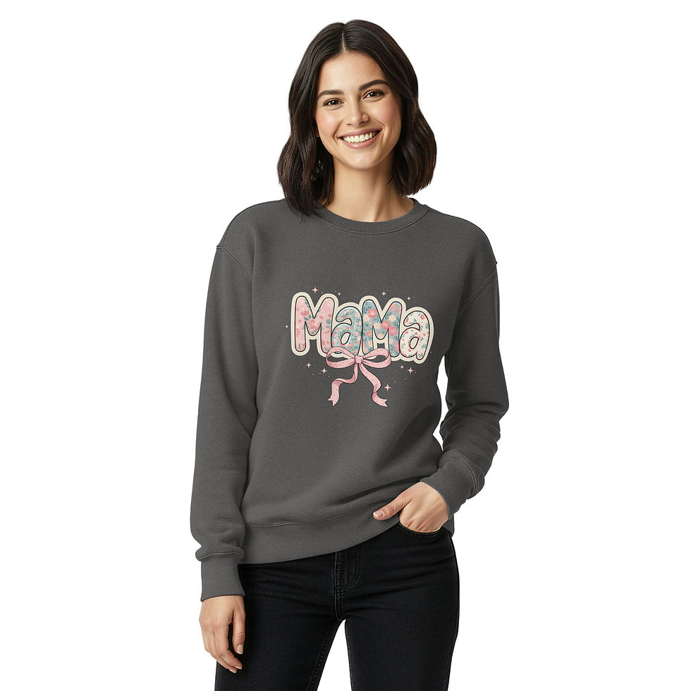 mama bow sweatshirt cute coquette mom crewneck cozy gift for moms