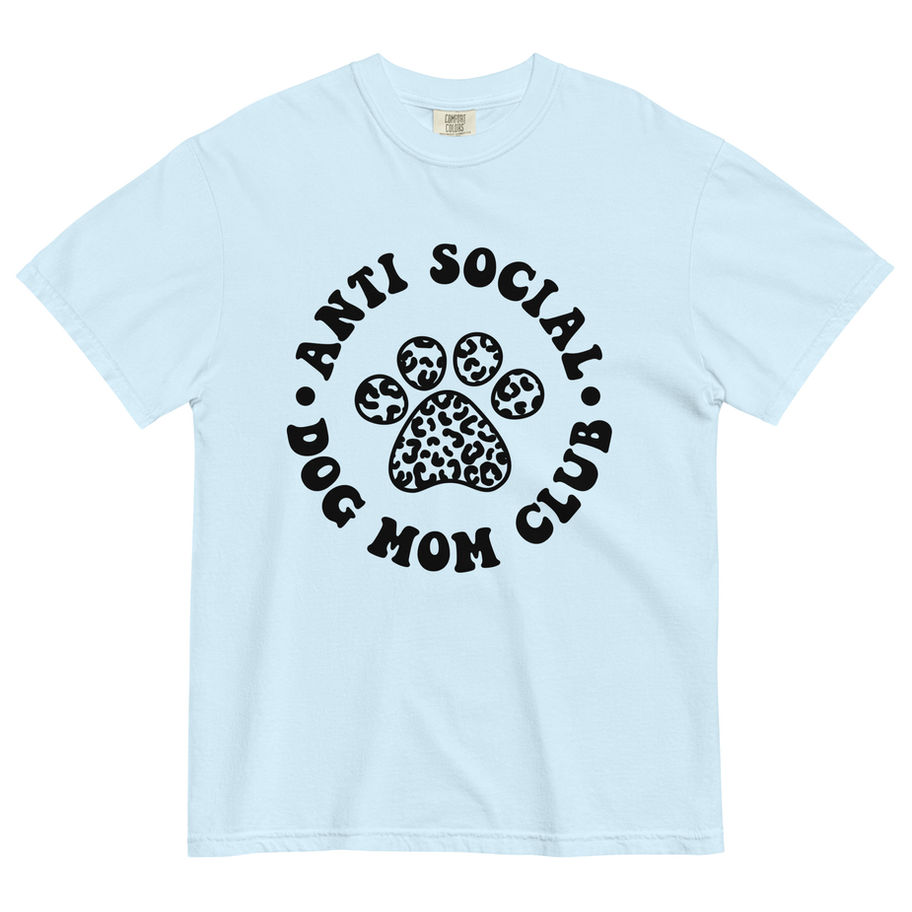 anti social dog mom club black graphics
