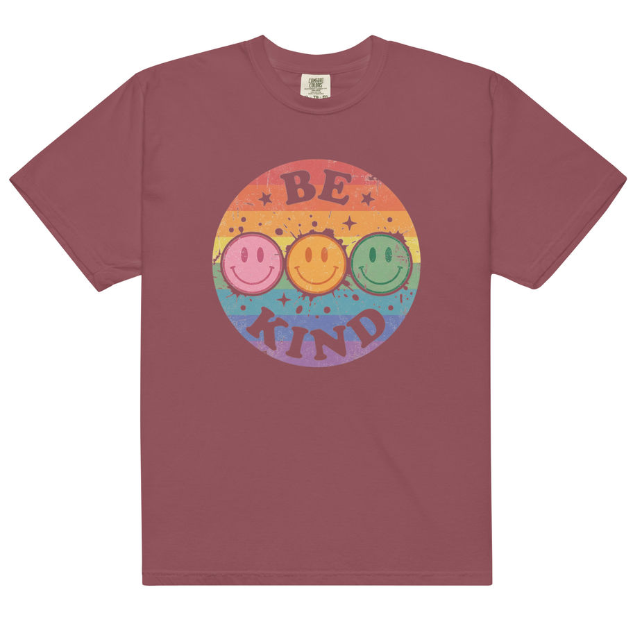 be kind heavyweight t-shirt minimalist graphic tee positive quote shirt casual outfit