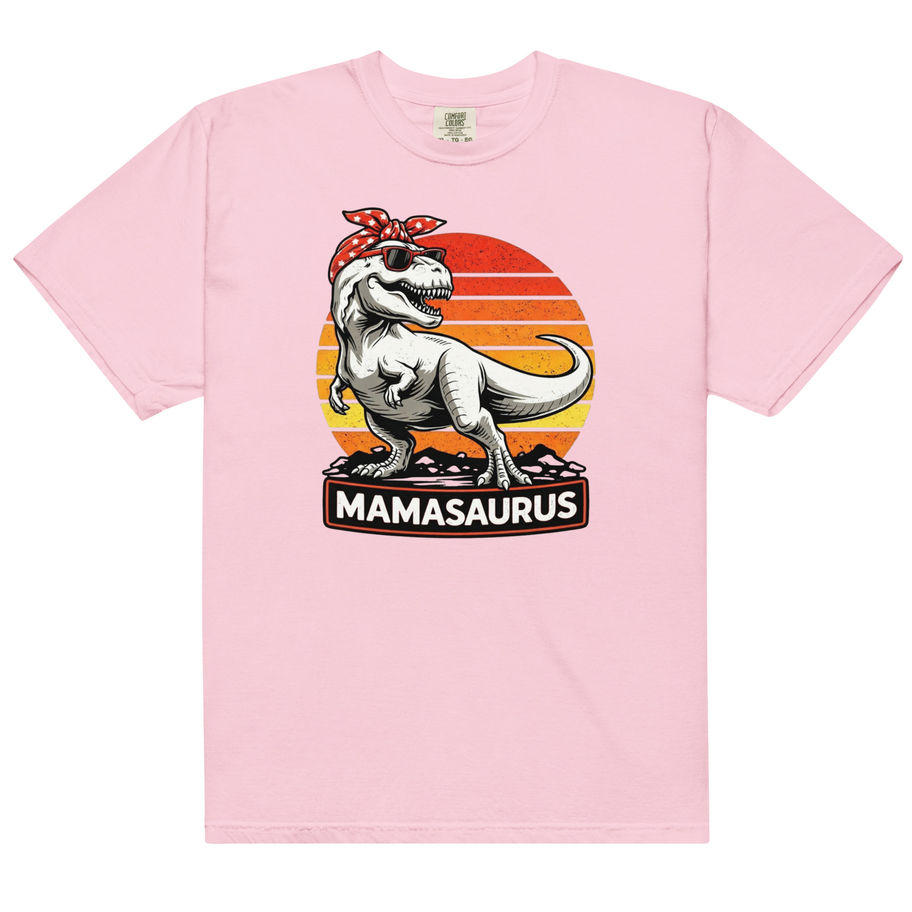 Mamasaurus Heavyweight T-Shirt | Funny Mom Dinosaur Tee