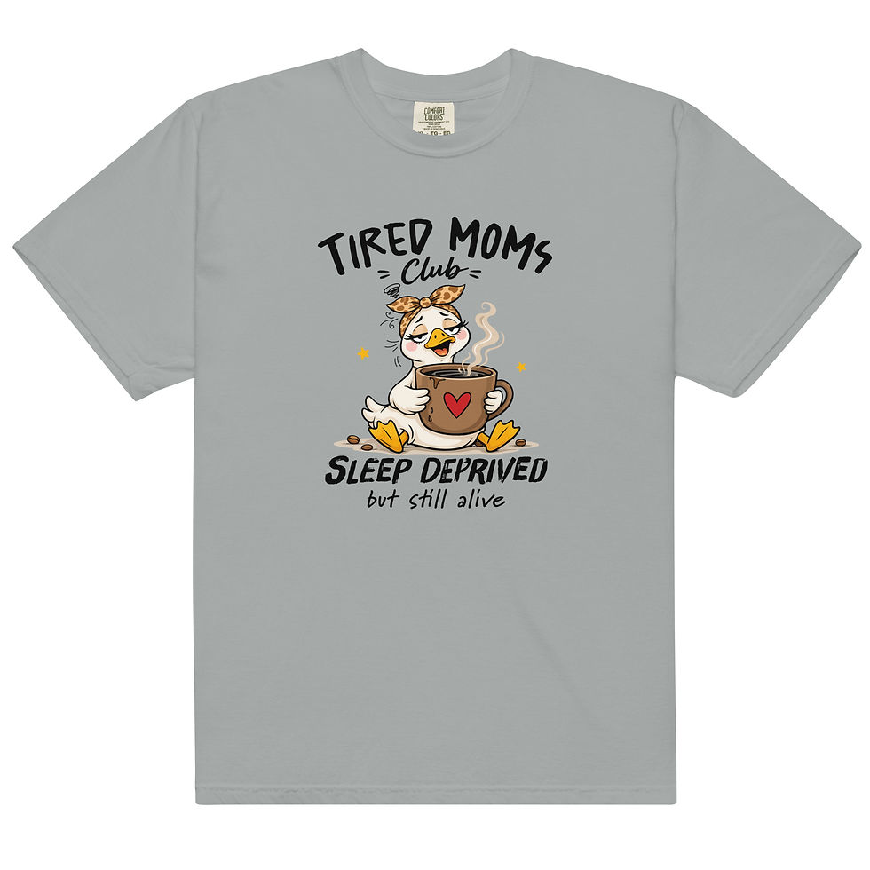 tired mom club heavyweight t shirt funny mom life graphic tee