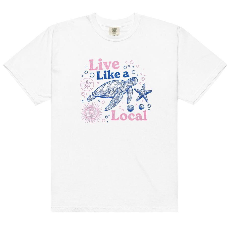 Live like a local travel inspired graphic t shirt