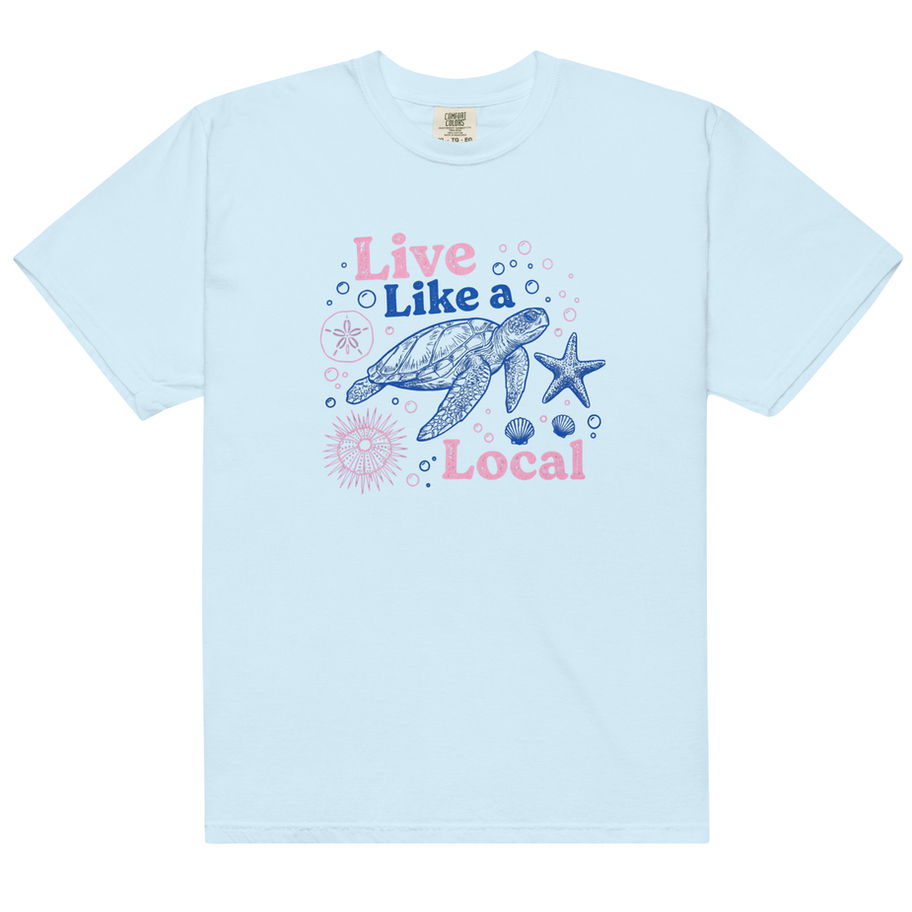 Live like a local travel inspired graphic t shirt