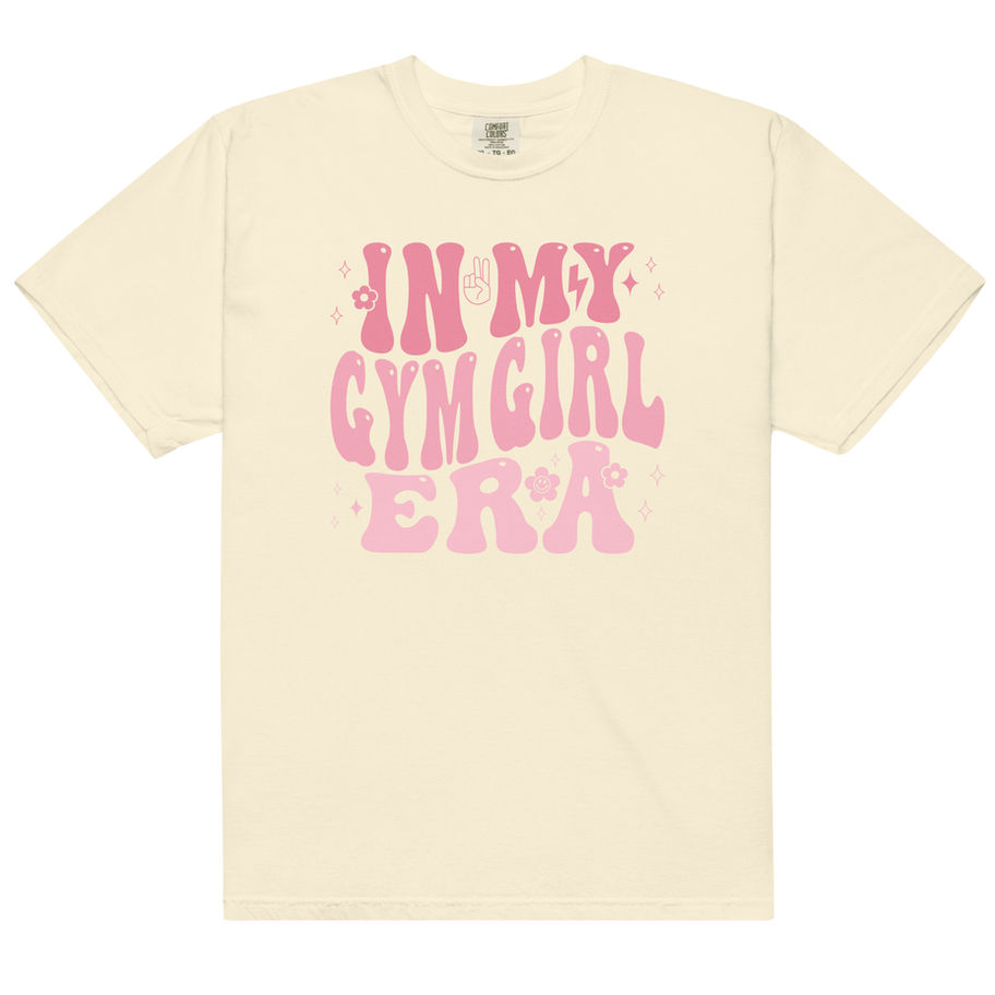 In my gym girl era graphic t-shirt with motivational fitness design and trendy athleisure style.