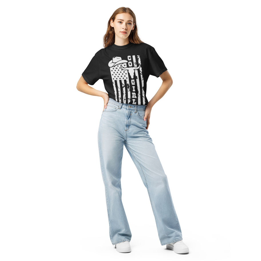 cowgirl heavyweight t-shirt western graphic tee country style outfit women