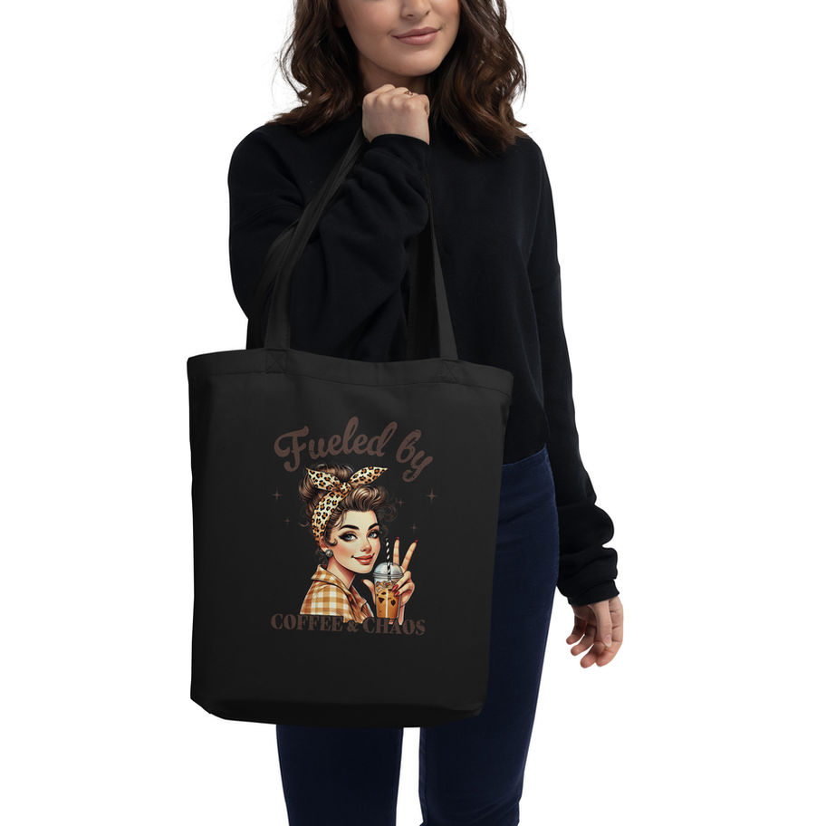 Fueled By Coffee & Chaos Eco Tote Bag